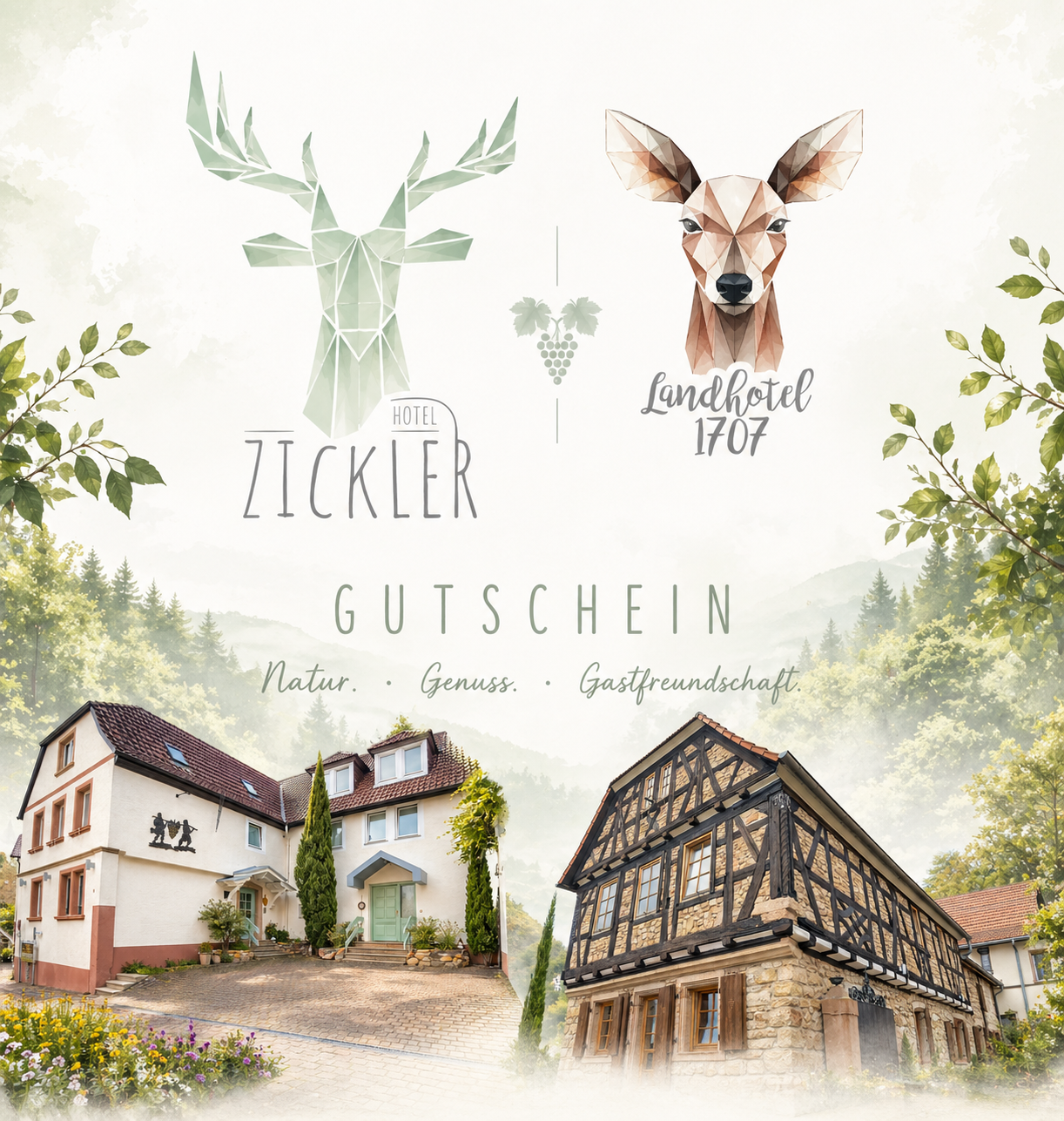 Gutscheinmotiv Landgasthof Zickler und Landhotel 1707